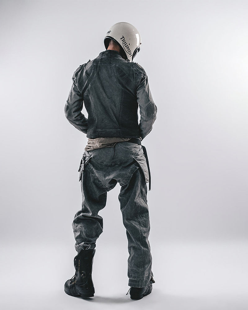 Urban Decay Distressed Zip-Up mecha Jacket