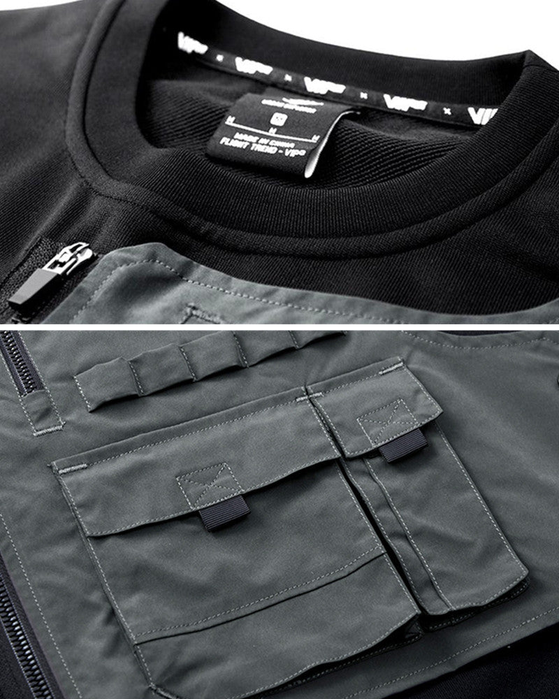 Techwear Fake Two-piece Tactical Sweatshirt