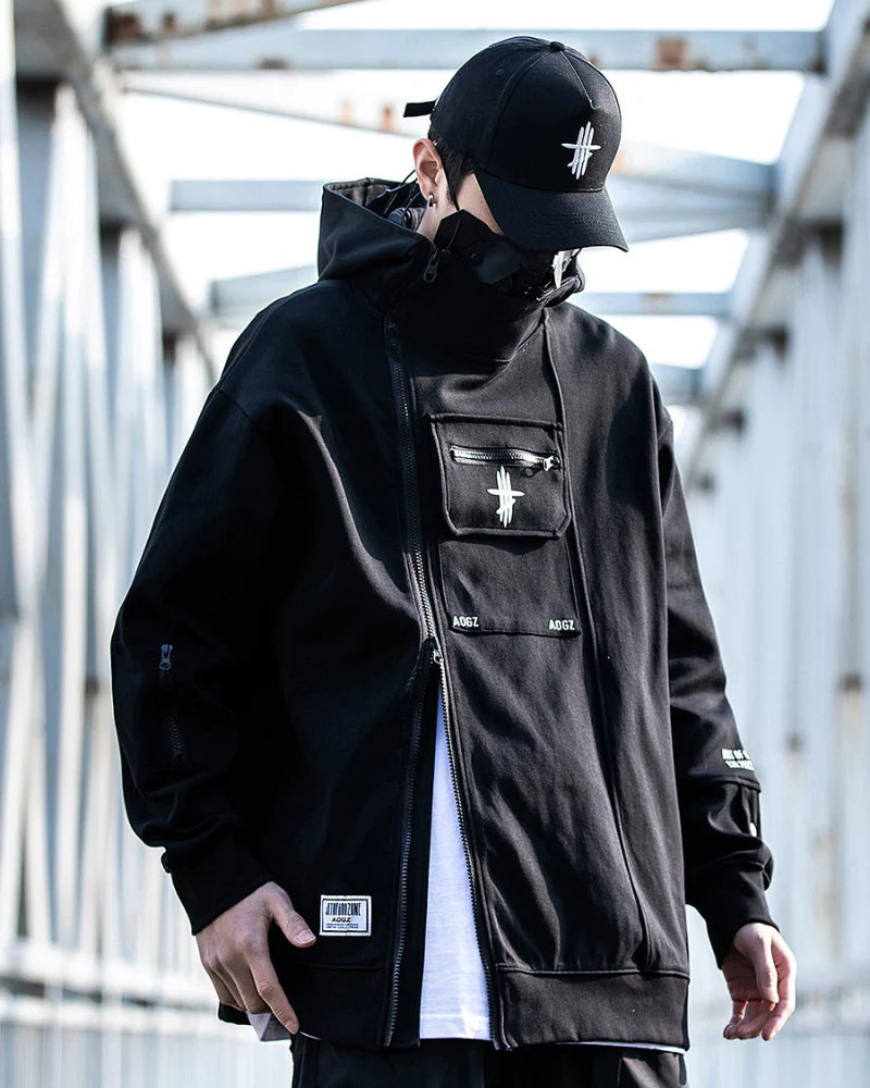 Techwear Cardigan Unisex Zip Up Hoodie