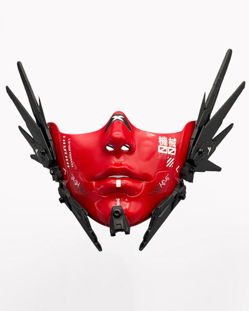 Cyberpunk Mecha Tech Half-Face Mask