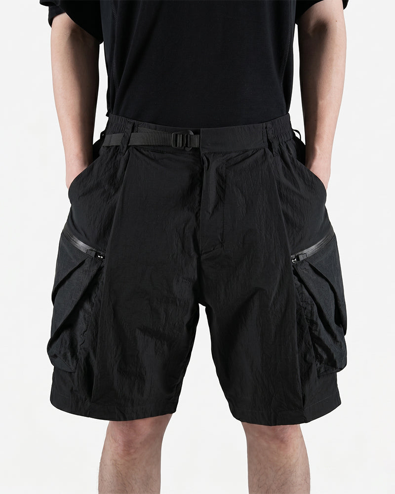 Metallic Honeycomb-Pocket Quick-Dry Water-Repellent Shorts