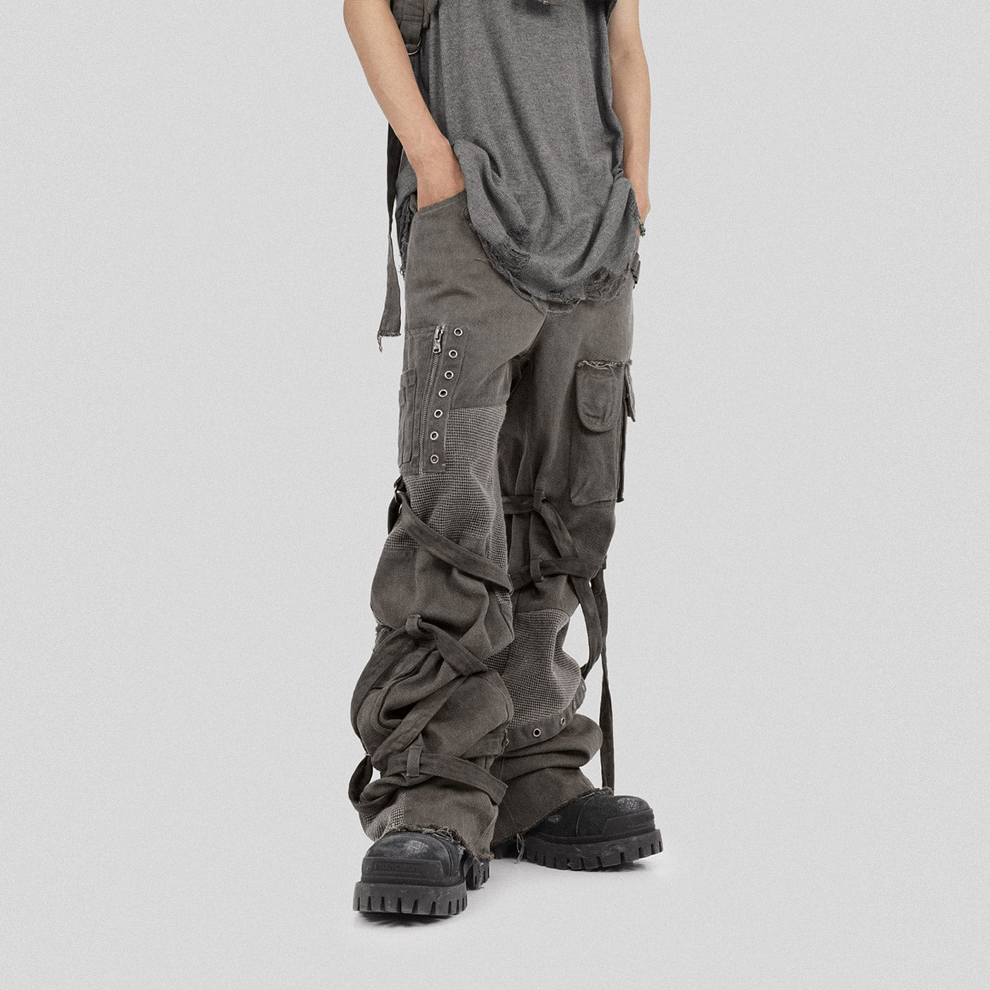 Scavenger Heavyduty Multi-Pockets Striped Cargo