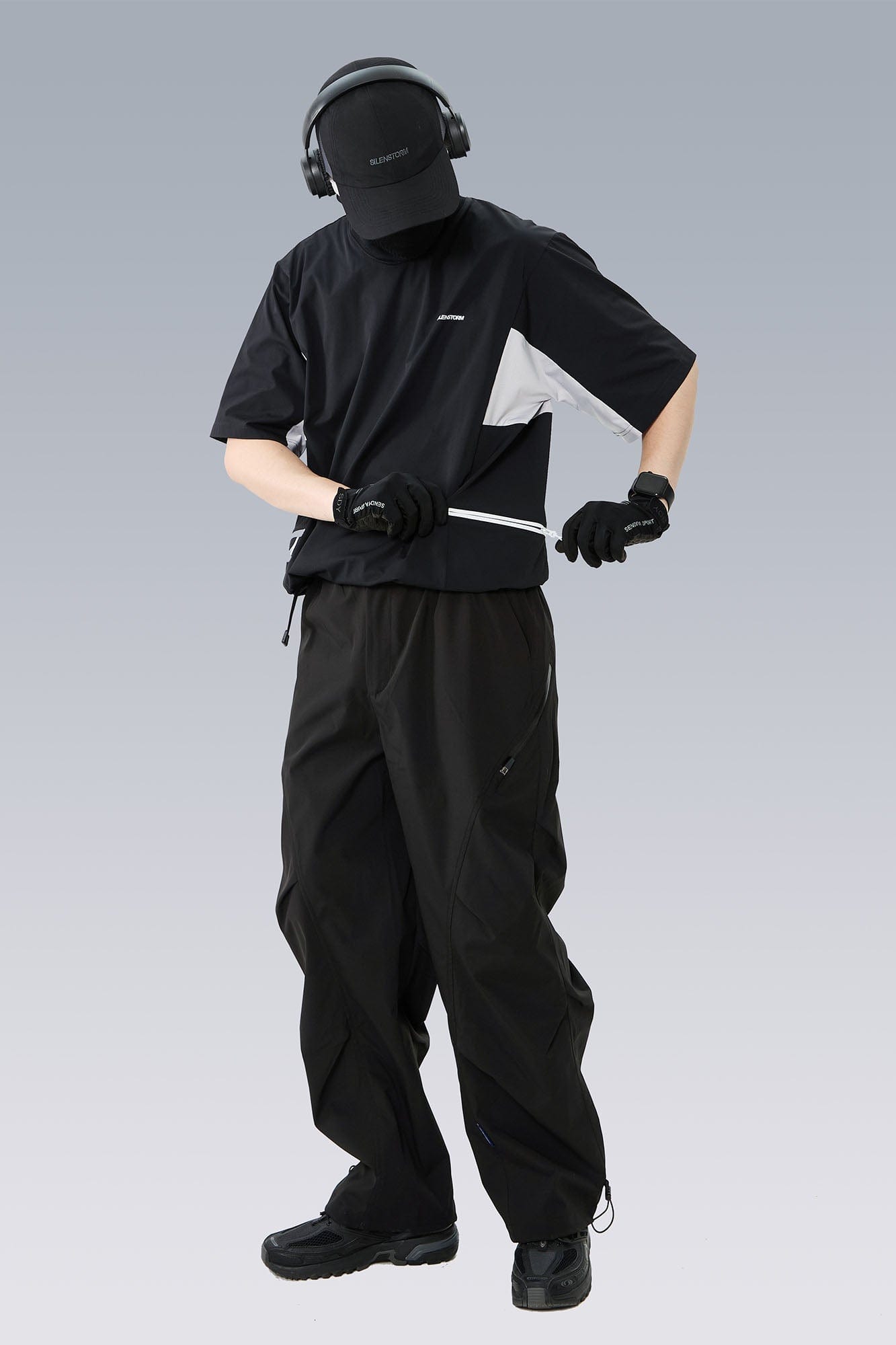 Tech Panel Drawstring-Hem Quick-Dry T-Shirt