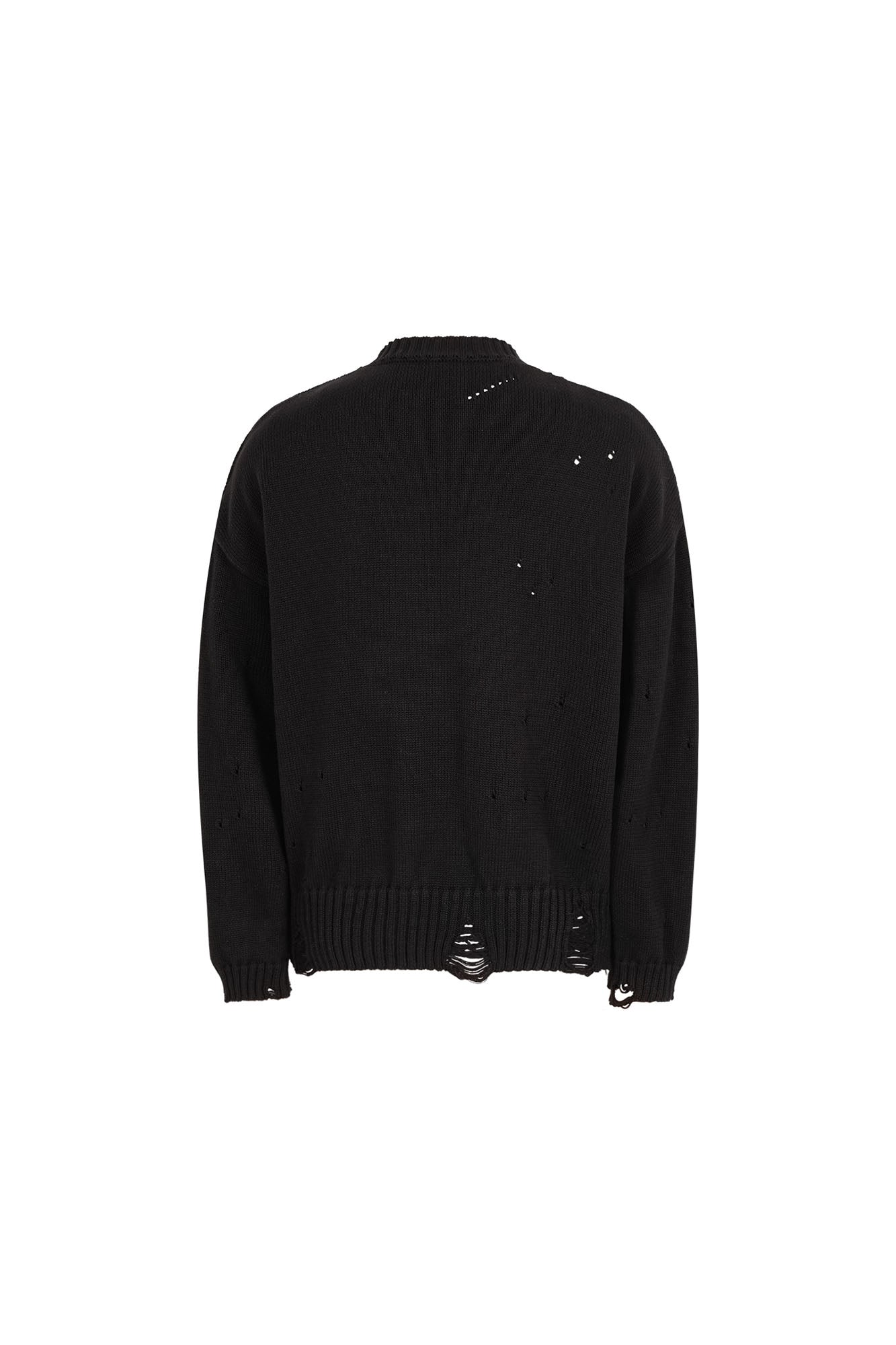 Demon Portrait Distressed Sweater