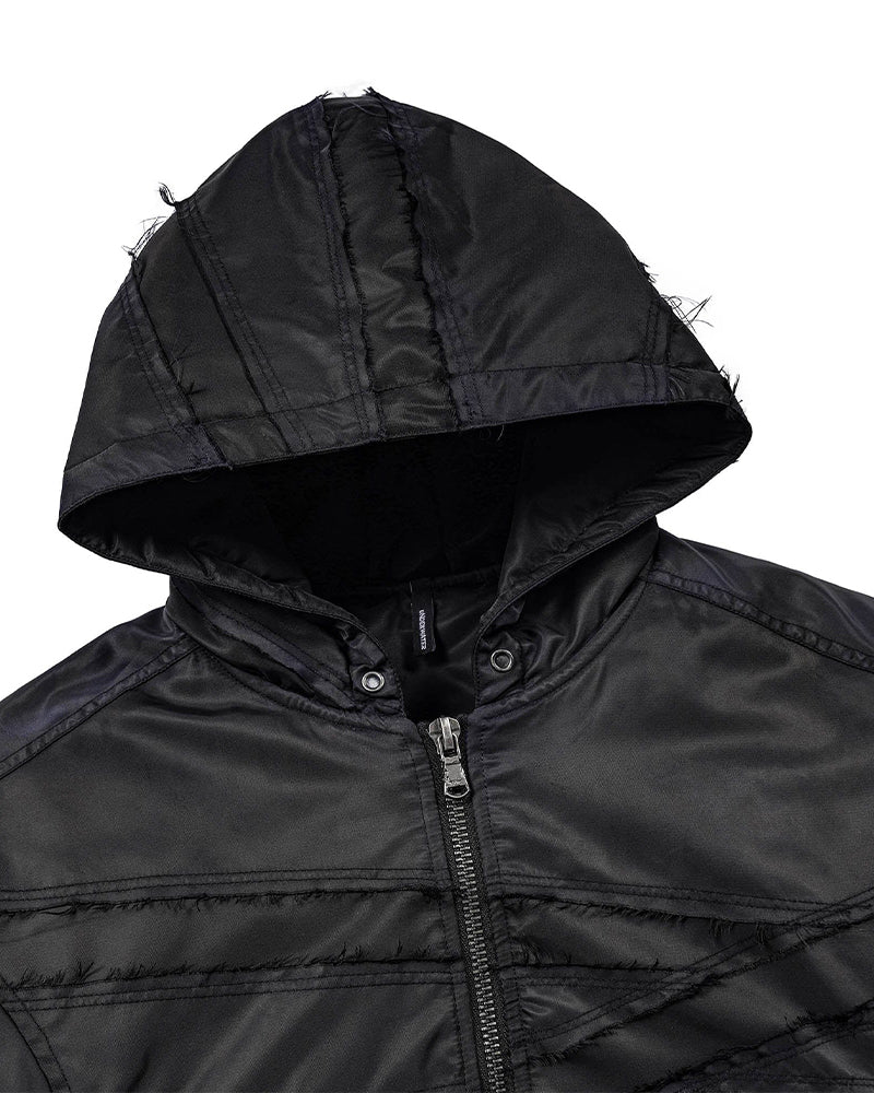 Distressed Bondage MA-1 Jacket Black