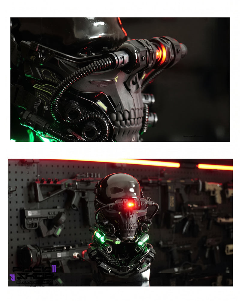 Cyberpunk Skull Half Face Mask