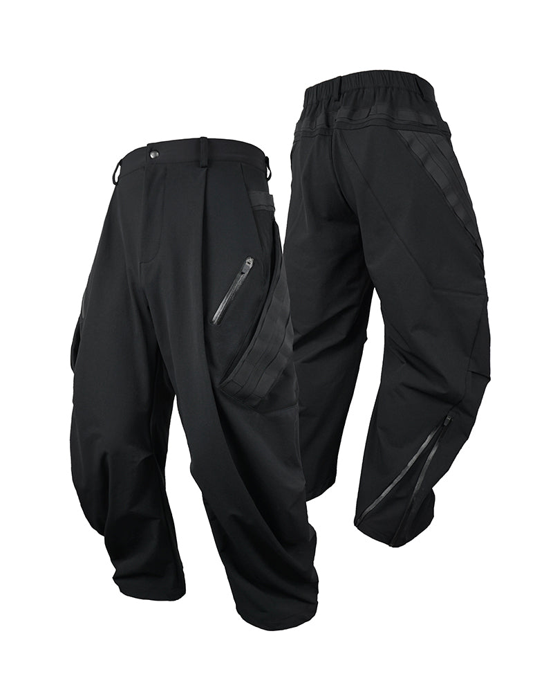 Molle-System Crinkled Water-Repellent Tactical Carrot Pants