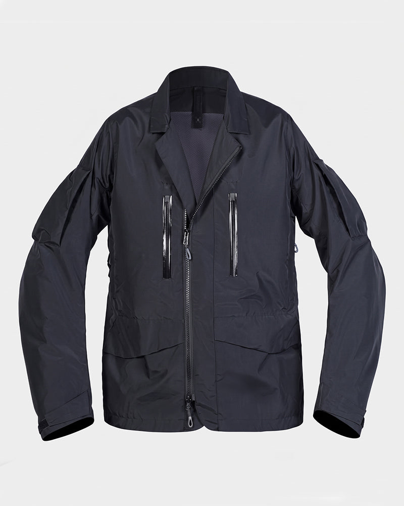 Multi-Pocket Water-Repellent Techwear Jacket