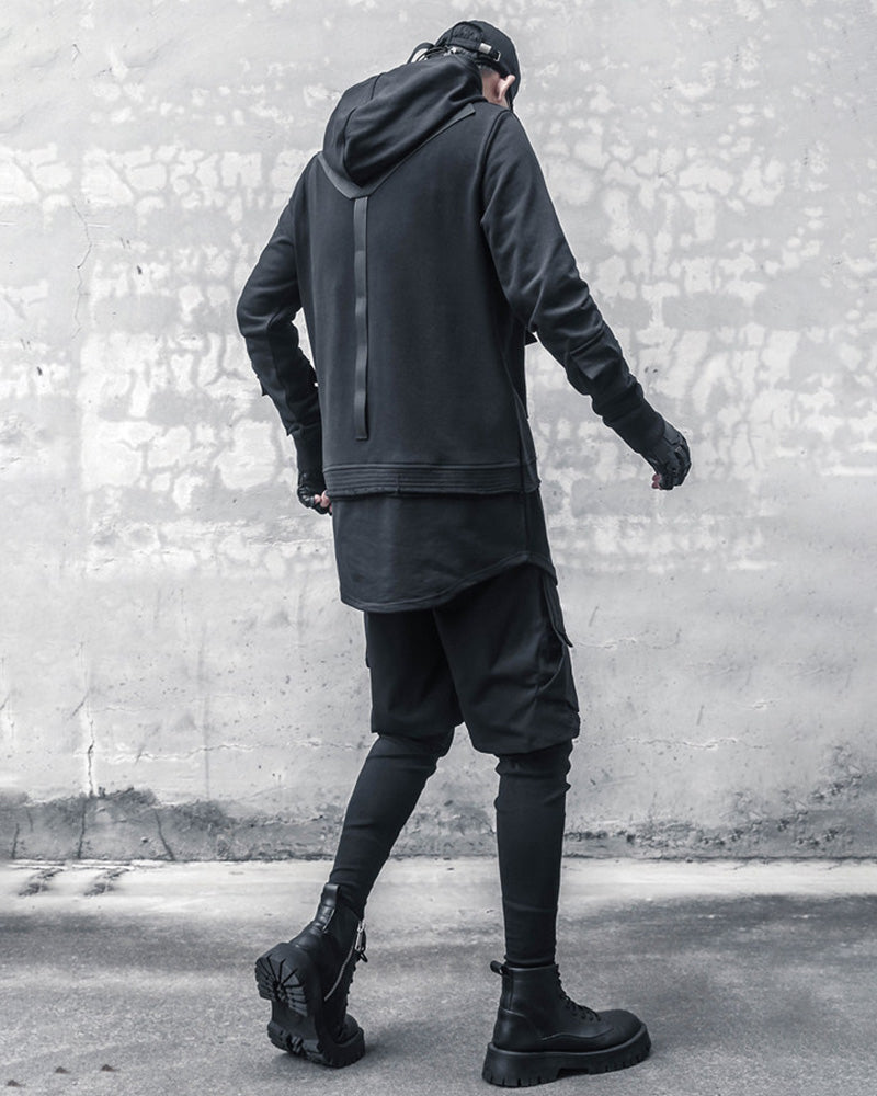 Darkwear Streetwear Patchwork Oversized Hoodie