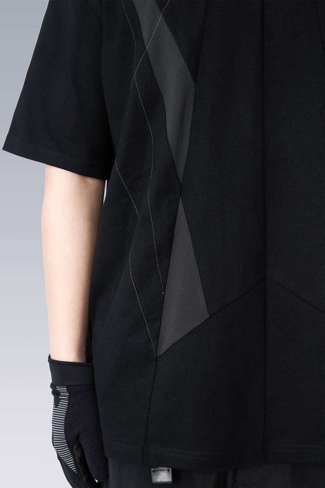 Geometric Spliced Mesh T-Shirt