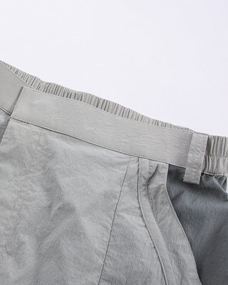 Contrast Panel Cutout Utility Cargo Pants
