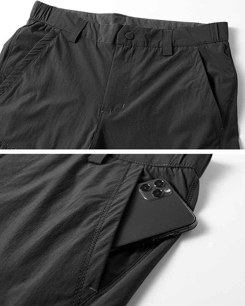 Quick-Dry Straight-Leg Techwear Cargo Pants