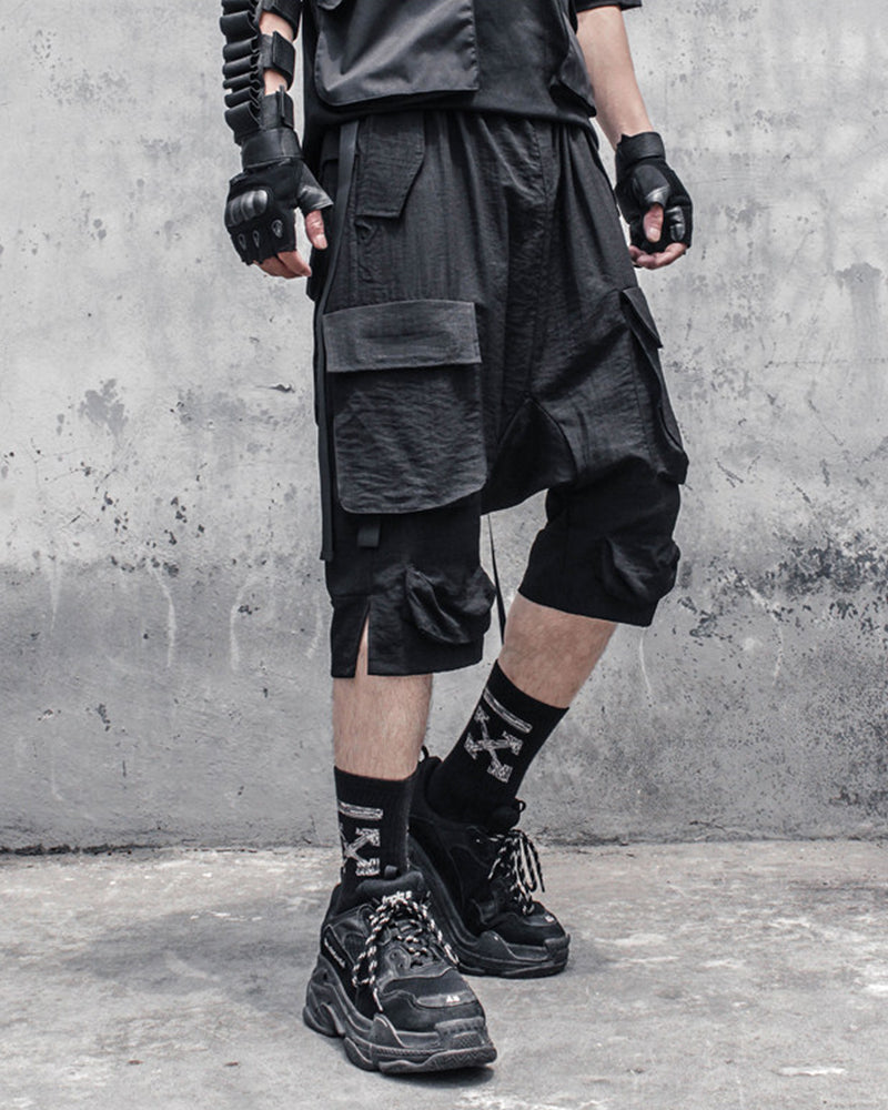 Drop Crotch Techwear Short