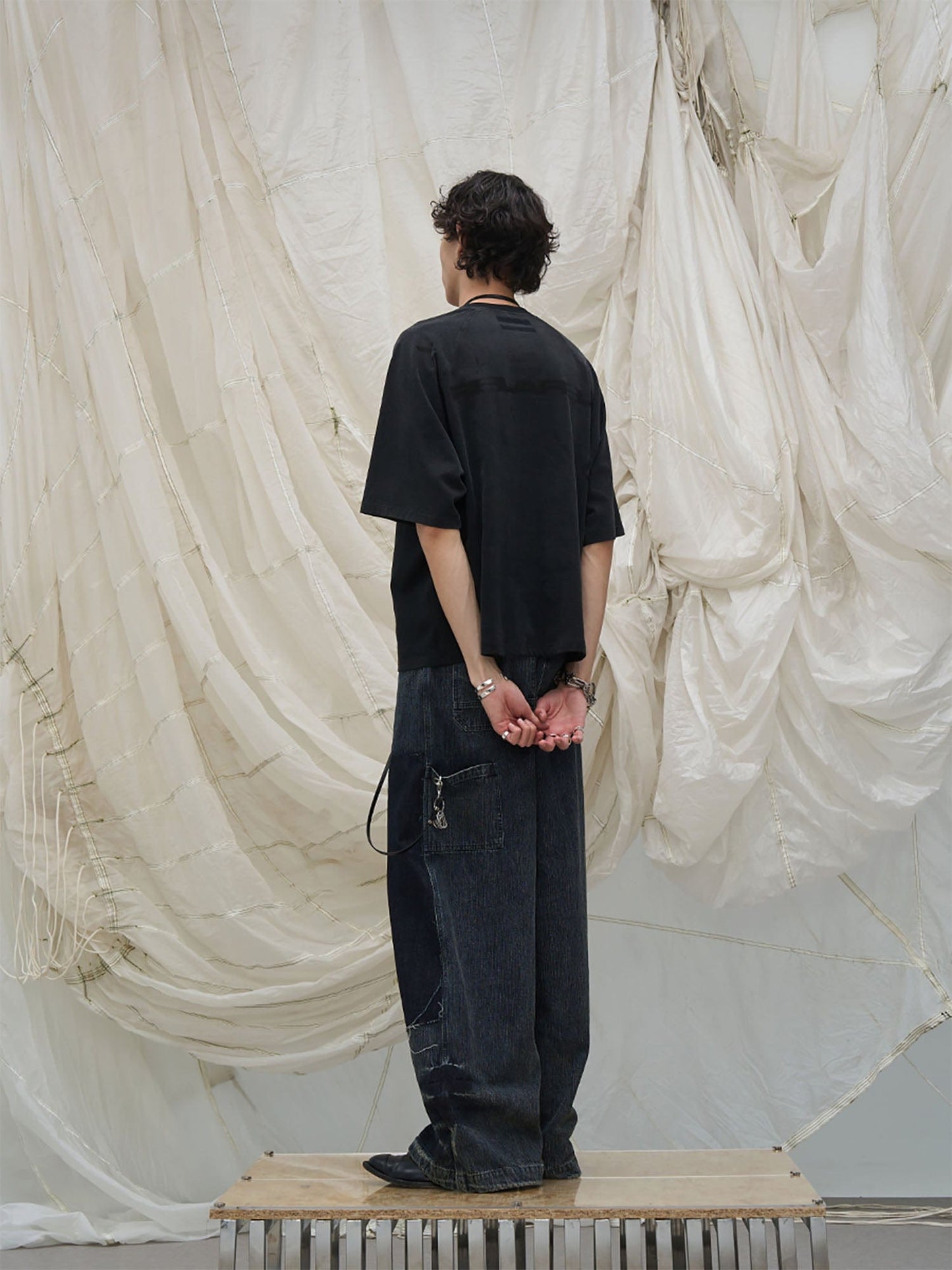 Washed Spliced Raglan T-Shirt