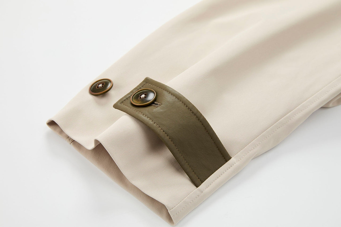 Stand Collar PU Drawstring Jacket