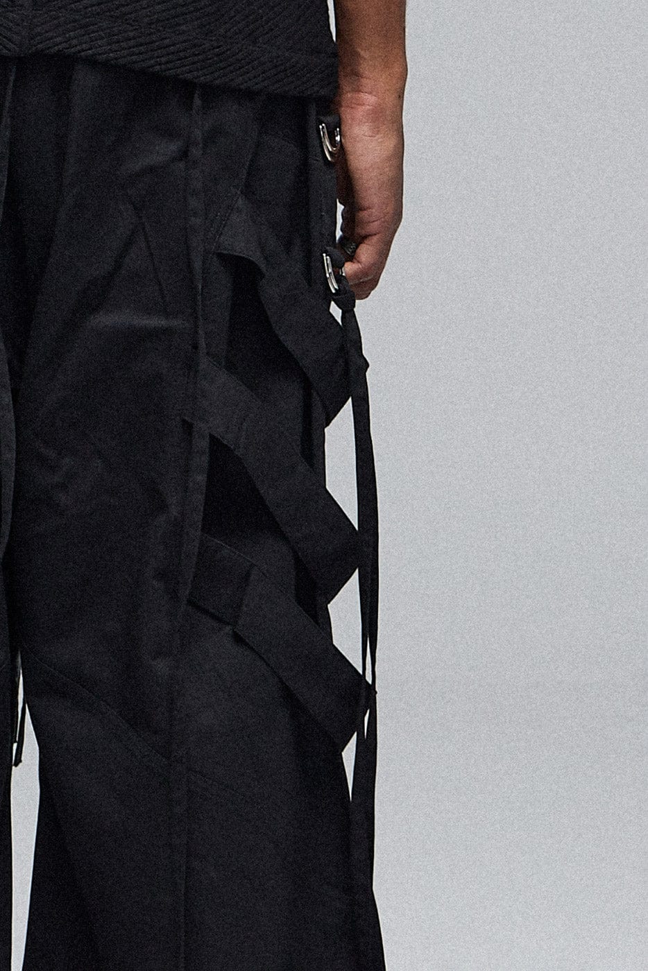 Multi-Layered Striped Graffiti Cargo Pants