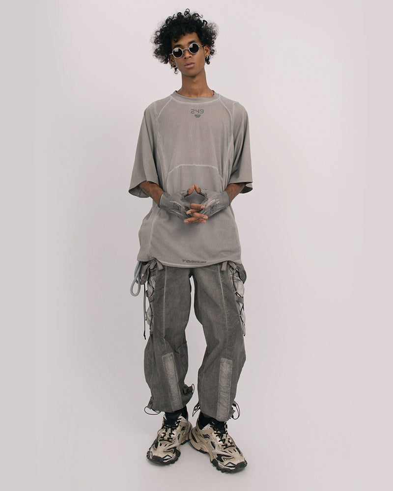 Techwear Mesh Panel Short-Sleeve T-Shirt