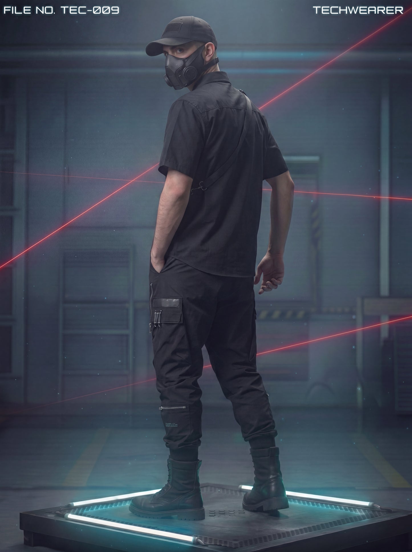TEC-009｜Cyberpunk Tactical Techwear Set Top / Bottom