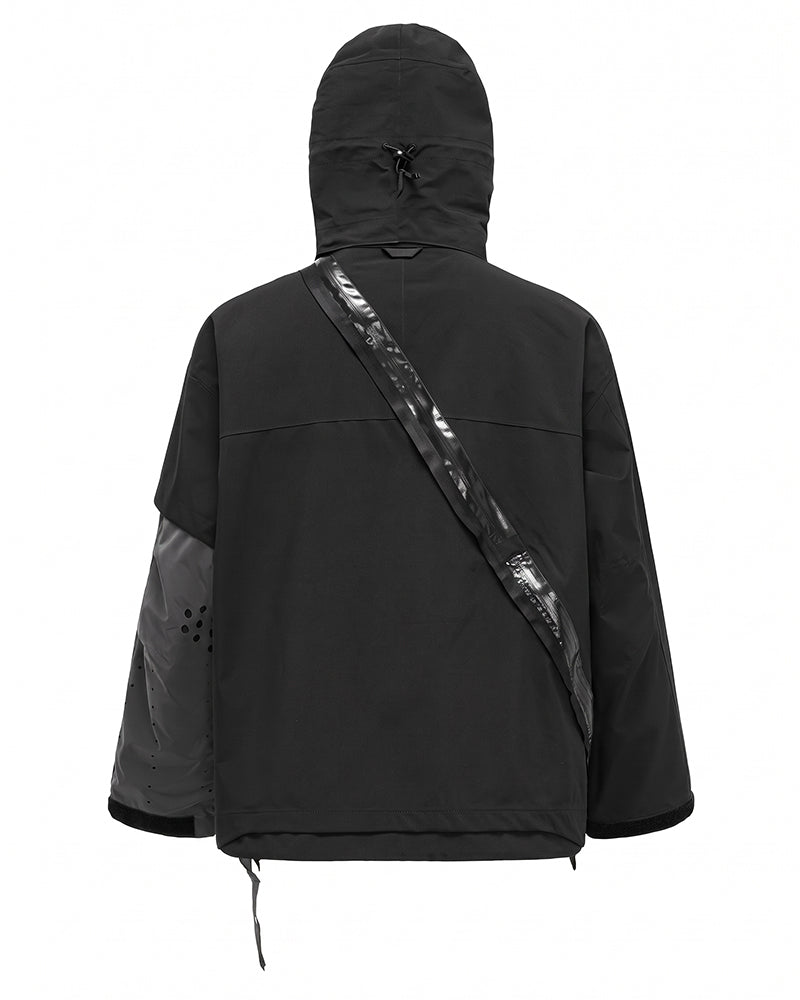 Fully-Taped Quick-Release Hard-Shell Techwear Jacket
