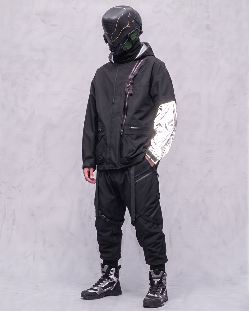 Fully-Taped Quick-Release Hard-Shell Techwear Jacket