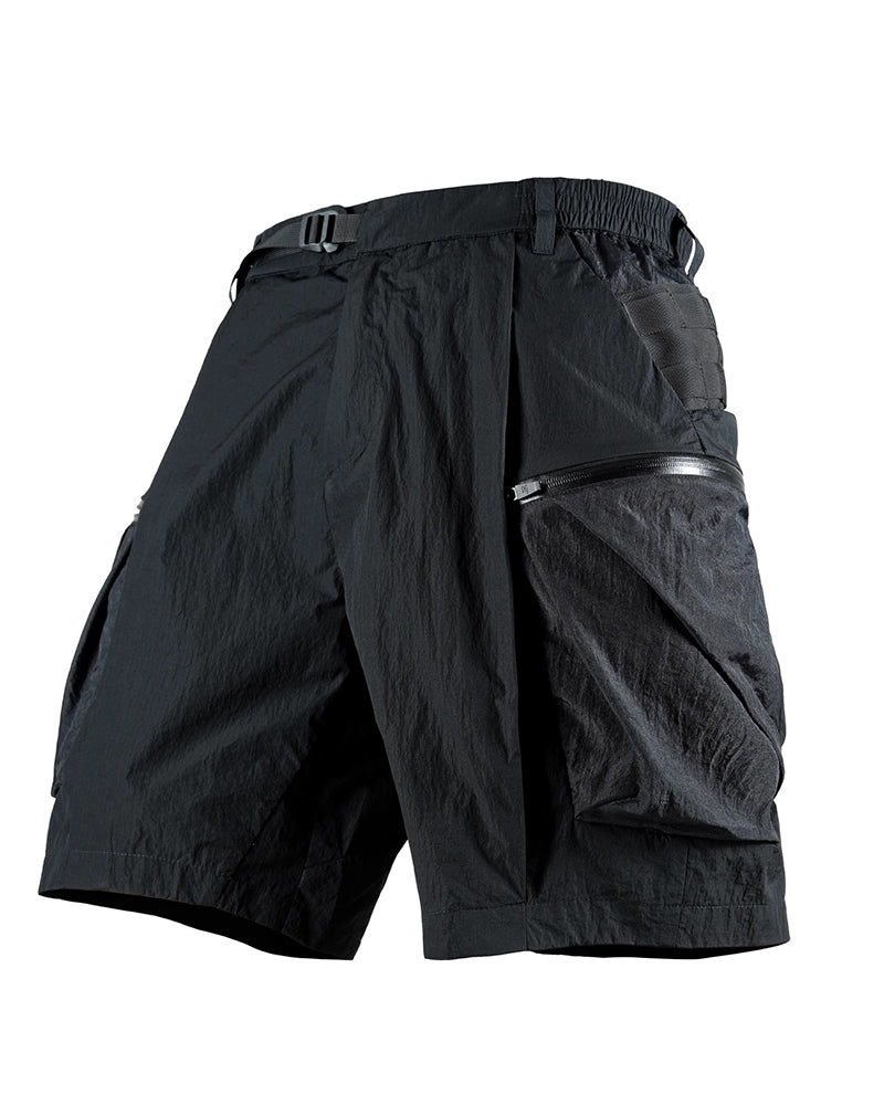 Metallic Honeycomb-Pocket Quick-Dry Water-Repellent Shorts