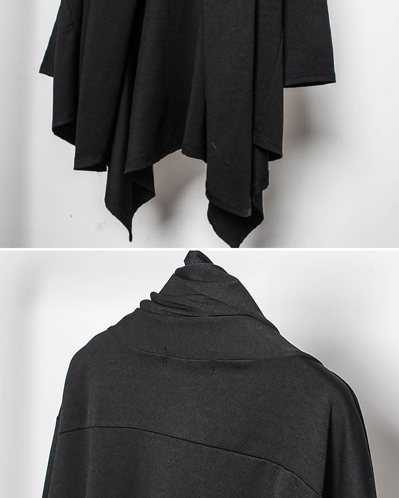 Gothic Darkwear Mid-Length Cardigan Coat