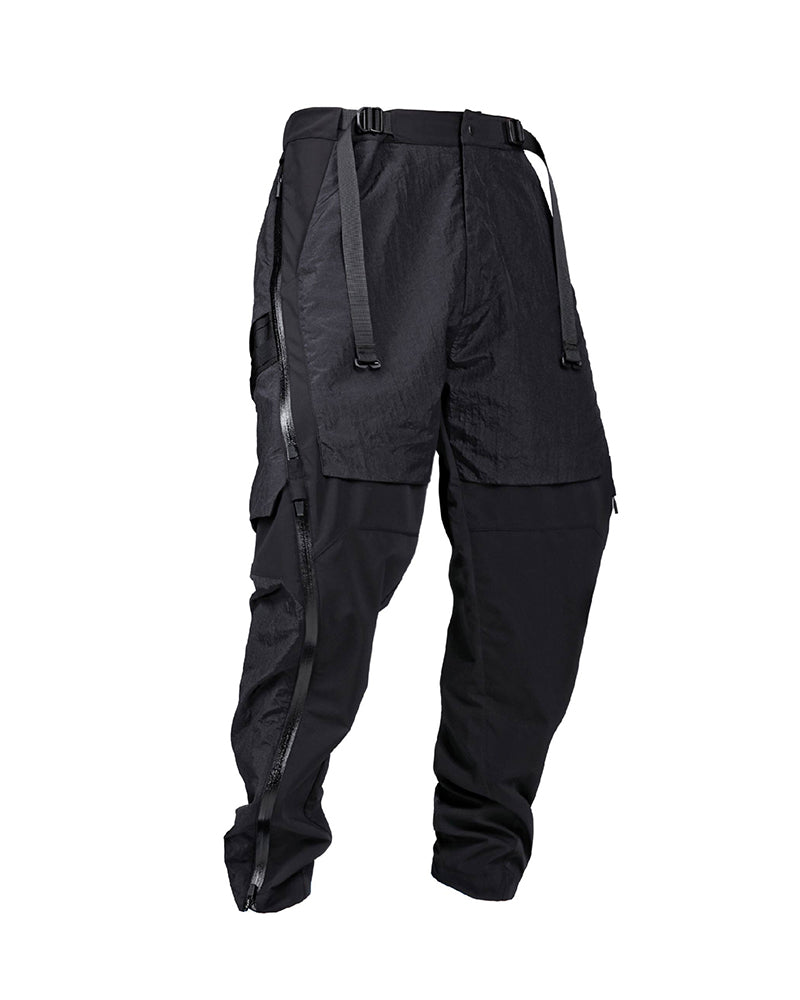 Dual-Mode Zippered Layered-Pocket Water-Repellent Techwear Pants