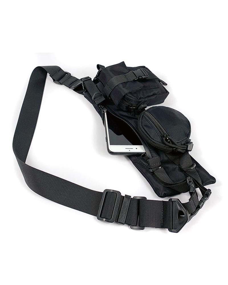Functional Black Crossbody Chest Bag