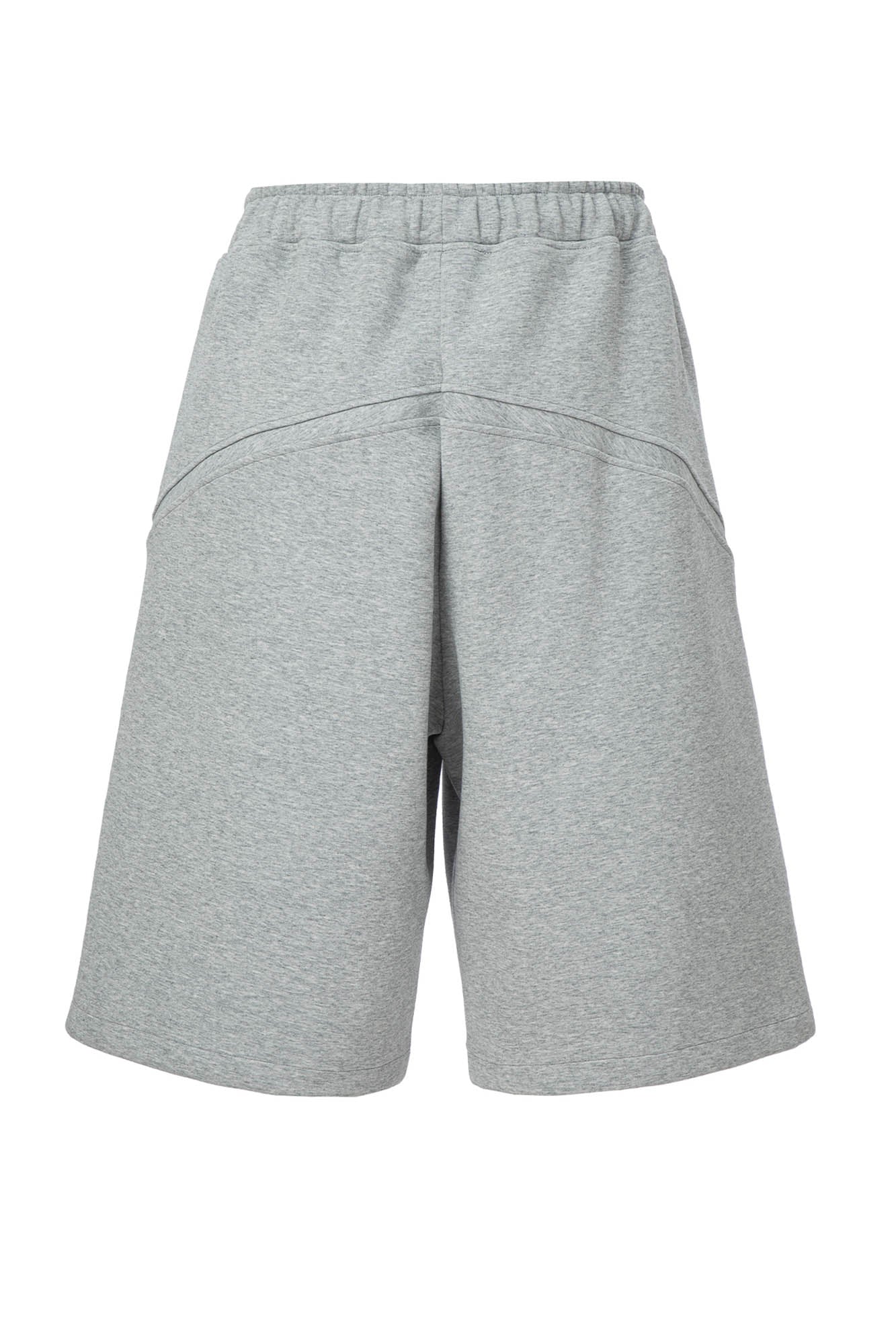 Curved Spliced Drawstring Shorts