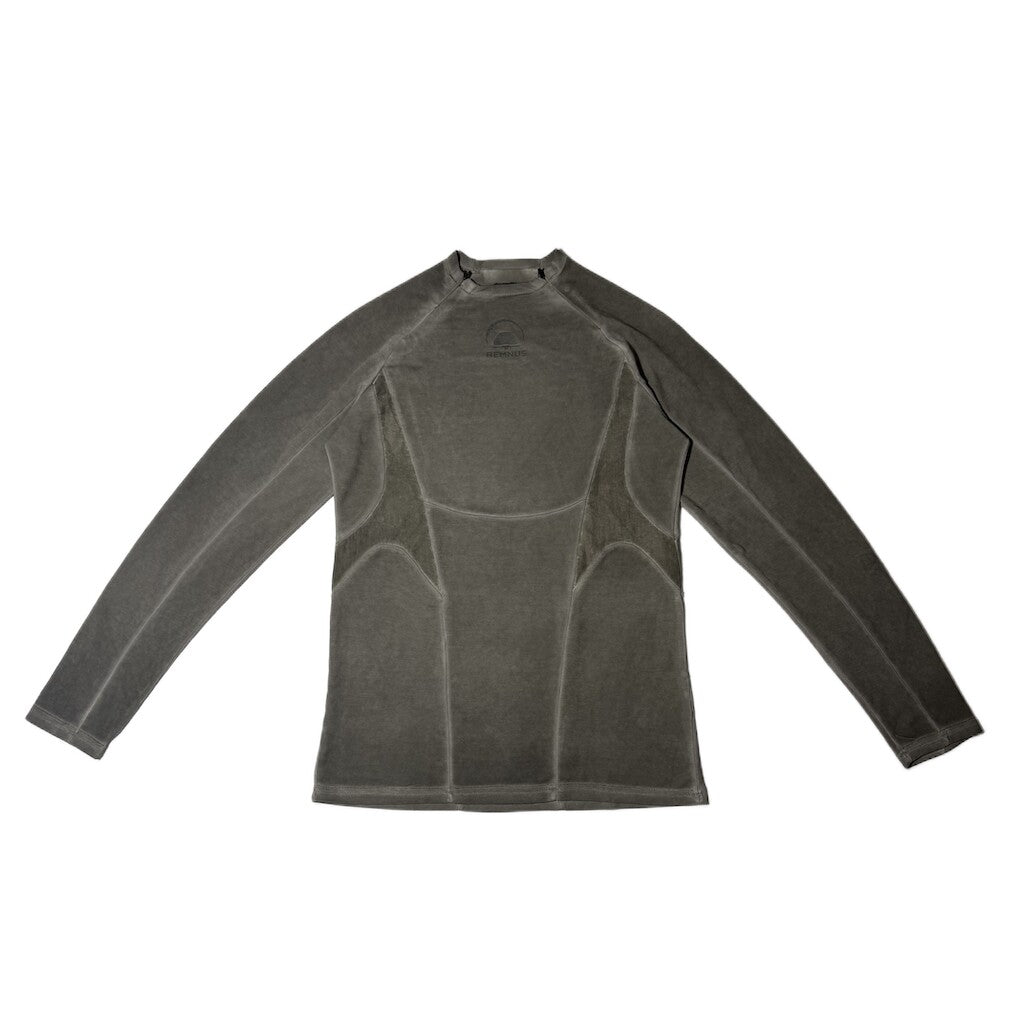 Wasteland Style Stitching washed Long-Sleeved T-Shirt