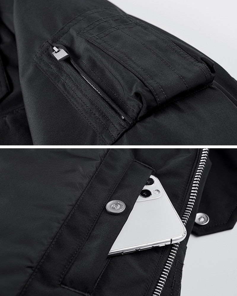 Tactical Two-Way Zip Cargo Jacket
