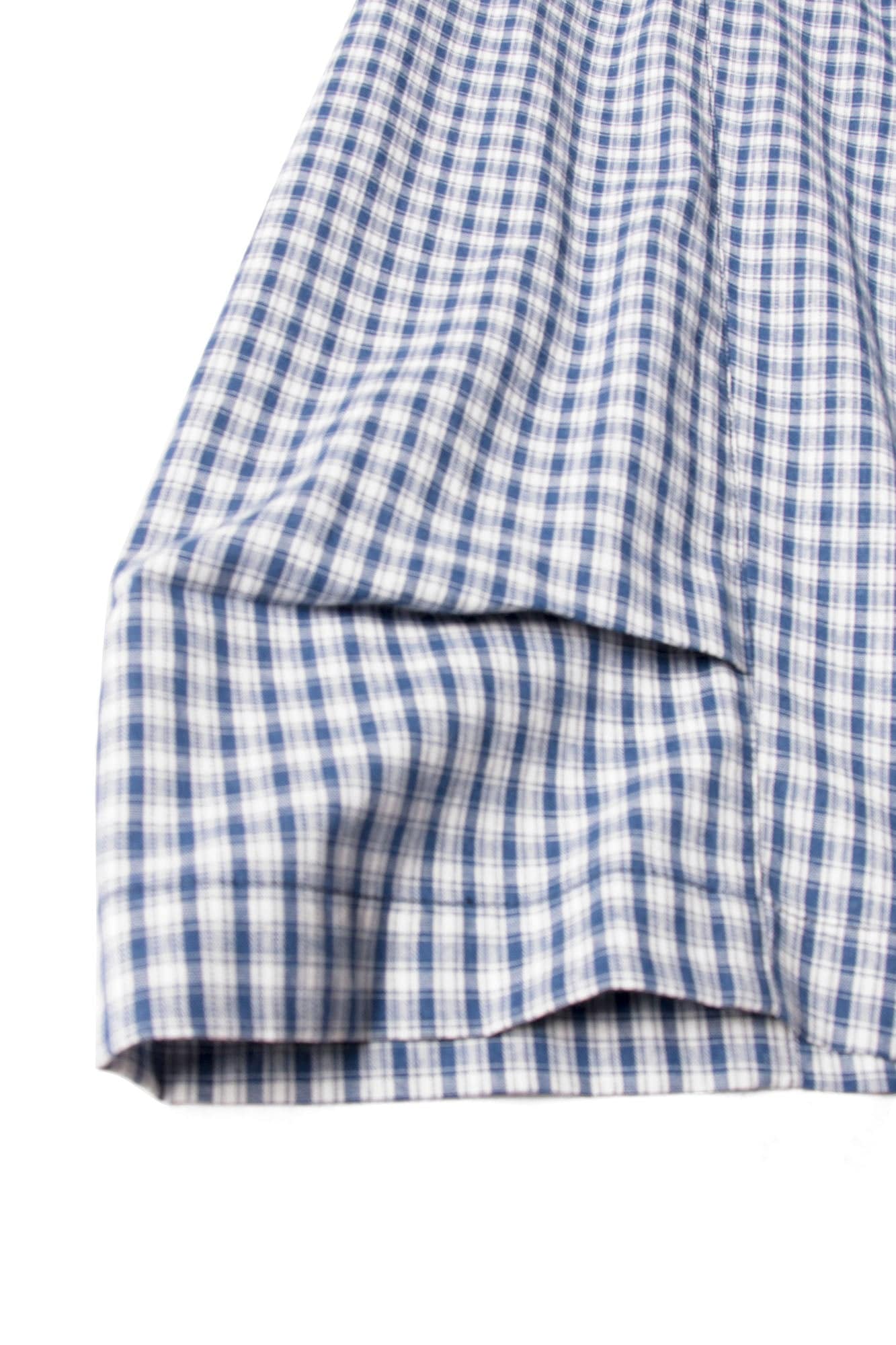 Detachable Scarf Grid Pleated Shorts
