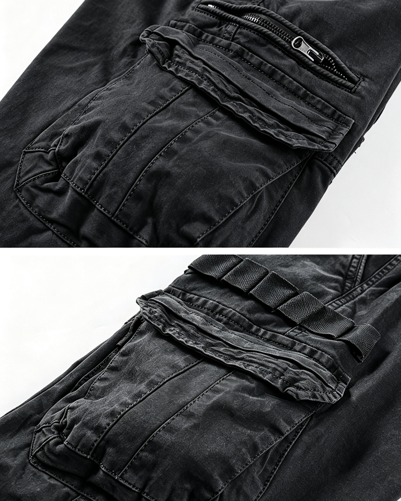Techwear Paratrooper Cuffed Pants