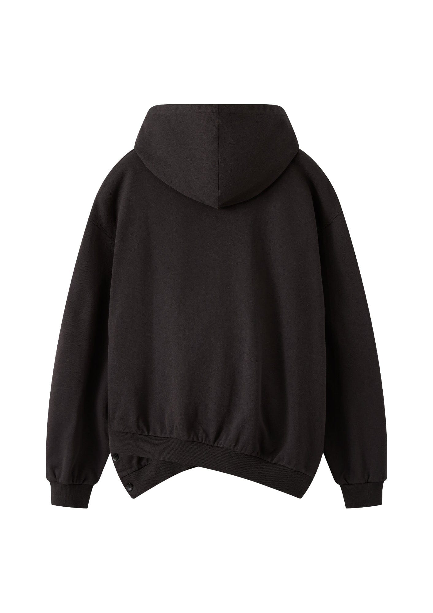 Asymmetrical Hem Embroidered Hoodie