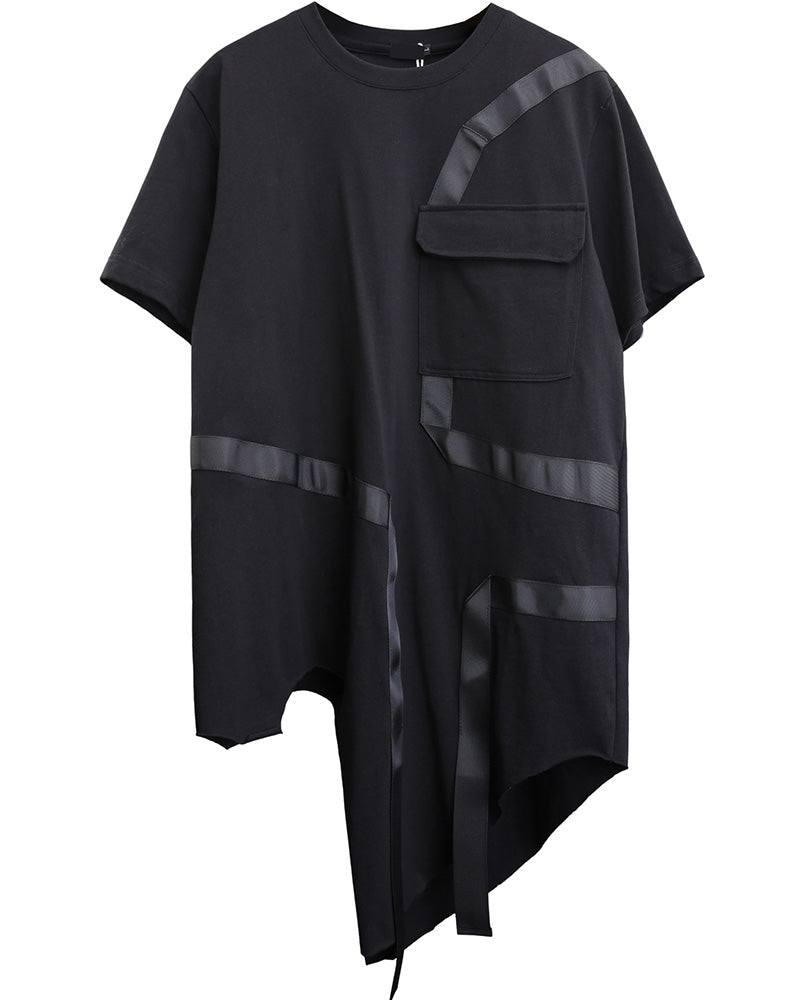 Darkwear Techwear Asymmetric Cargo T-Shirt