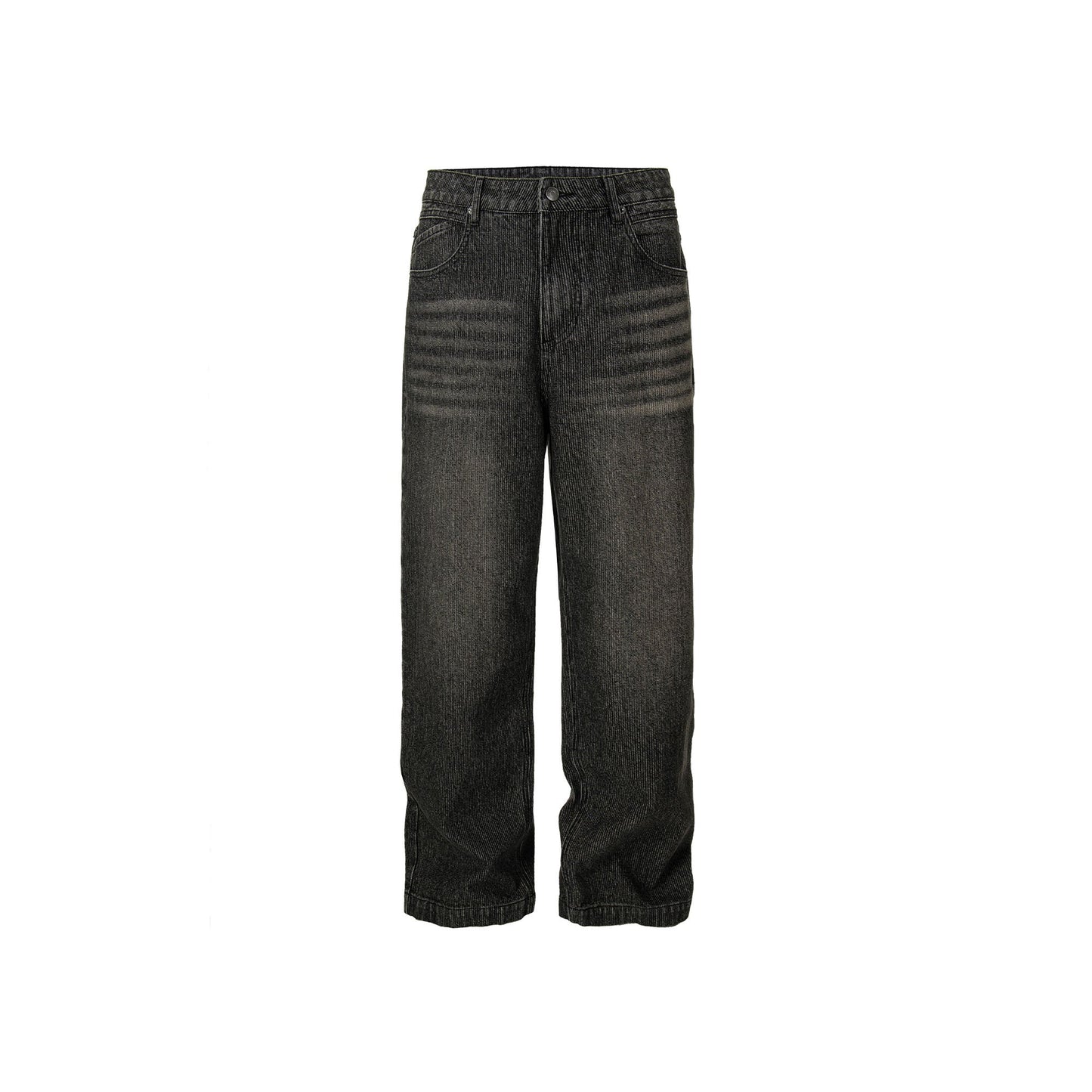 Retro Corduroy Logo Embroidery Straight-Leg Jeans