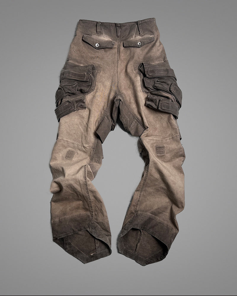 Washed Vintage Spliced Workwear Cargo Pants