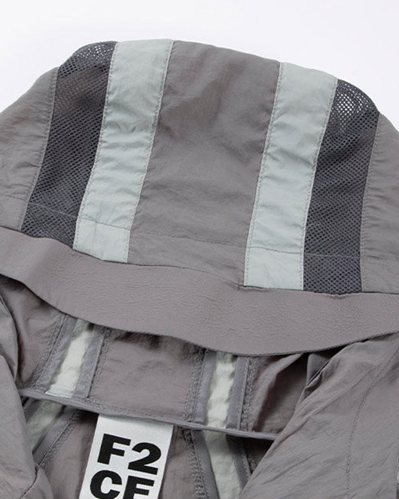 Spliced Drawstring UV Protection Light Jacket