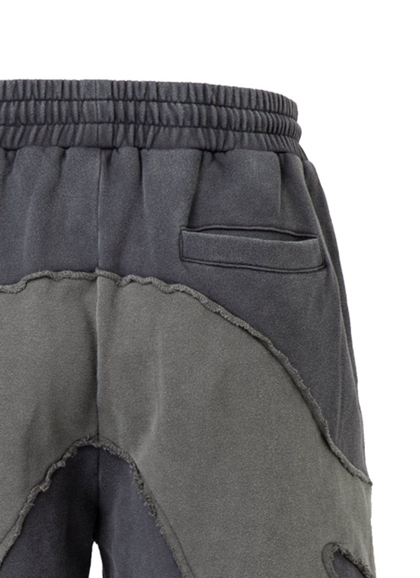 Distressed Spliced Shorts