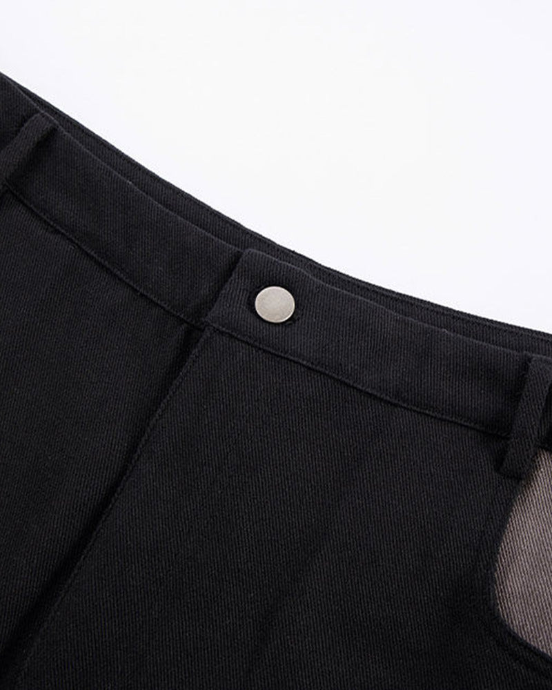 Contrast Panel Utility Cargo Pants