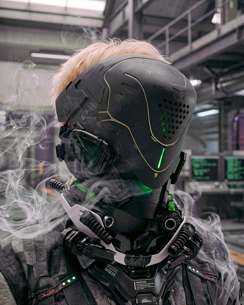 Futuristic Cyberpunk Helmet