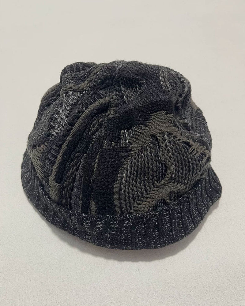 Wasteland Patchwork Jacquard Knitted Hat