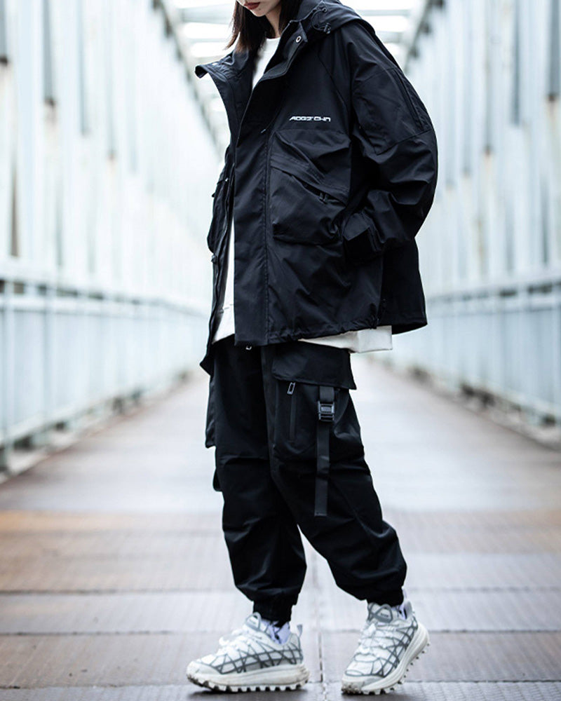 Functional Pocket Ribbon Cargo Pants