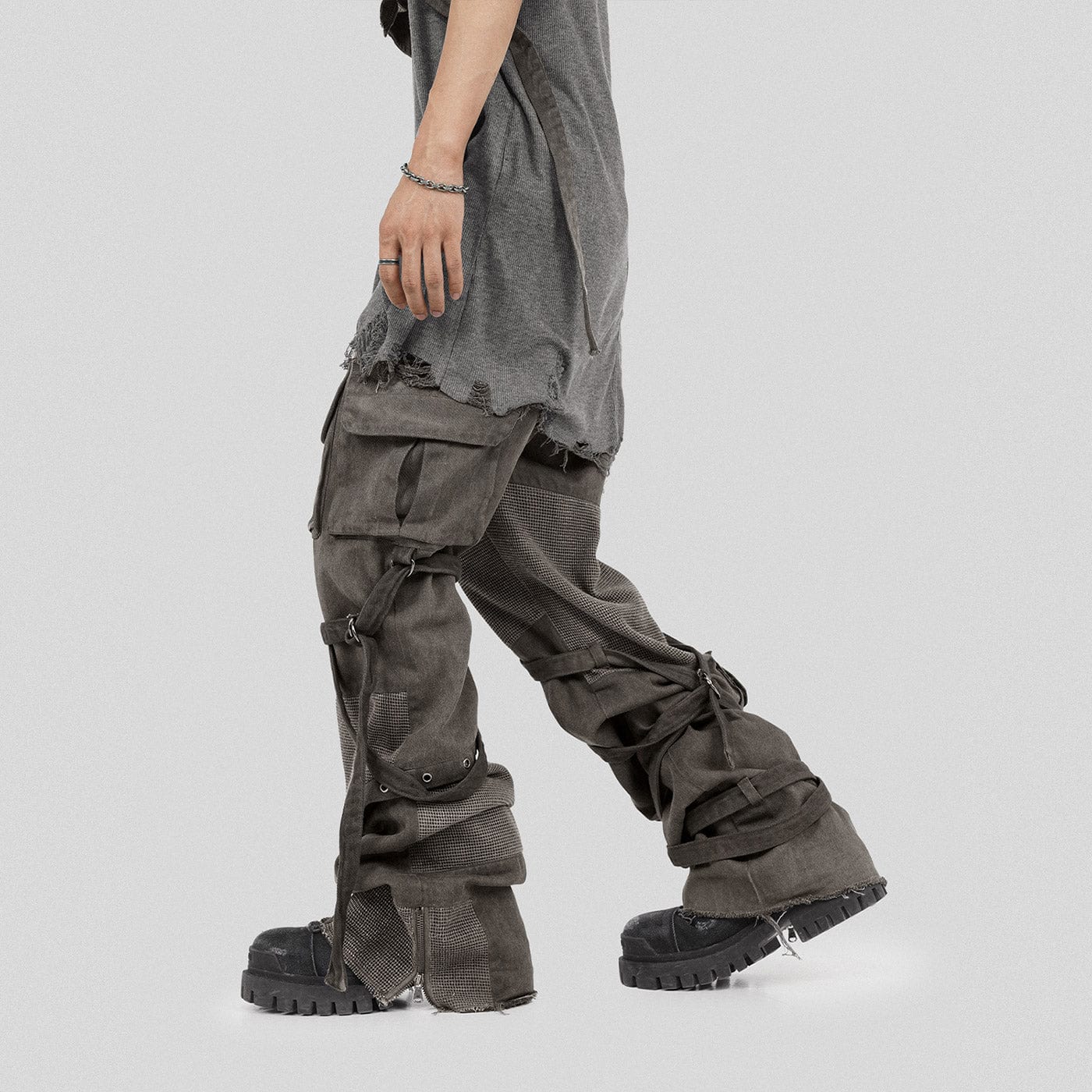 Scavenger Heavyduty Multi-Pockets Striped Cargo