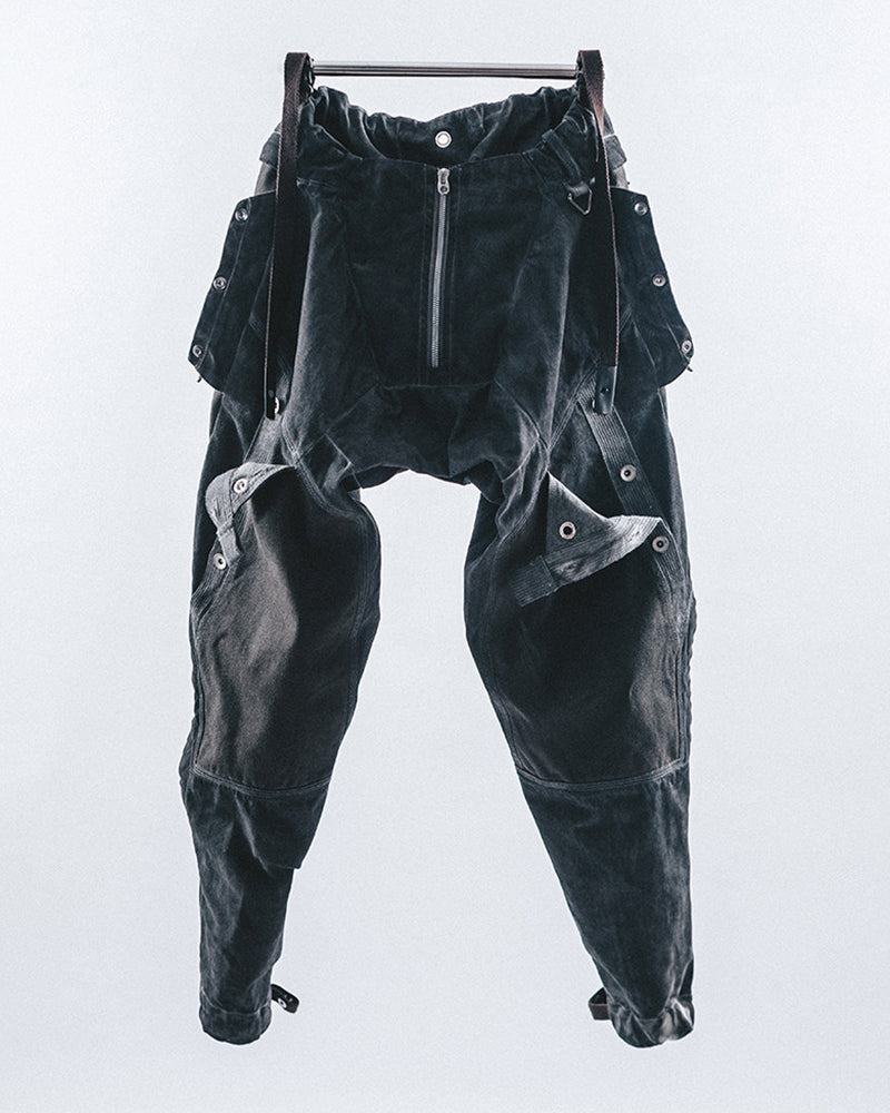 Dystopian Shadow-Wash Tactical Cargo Pants