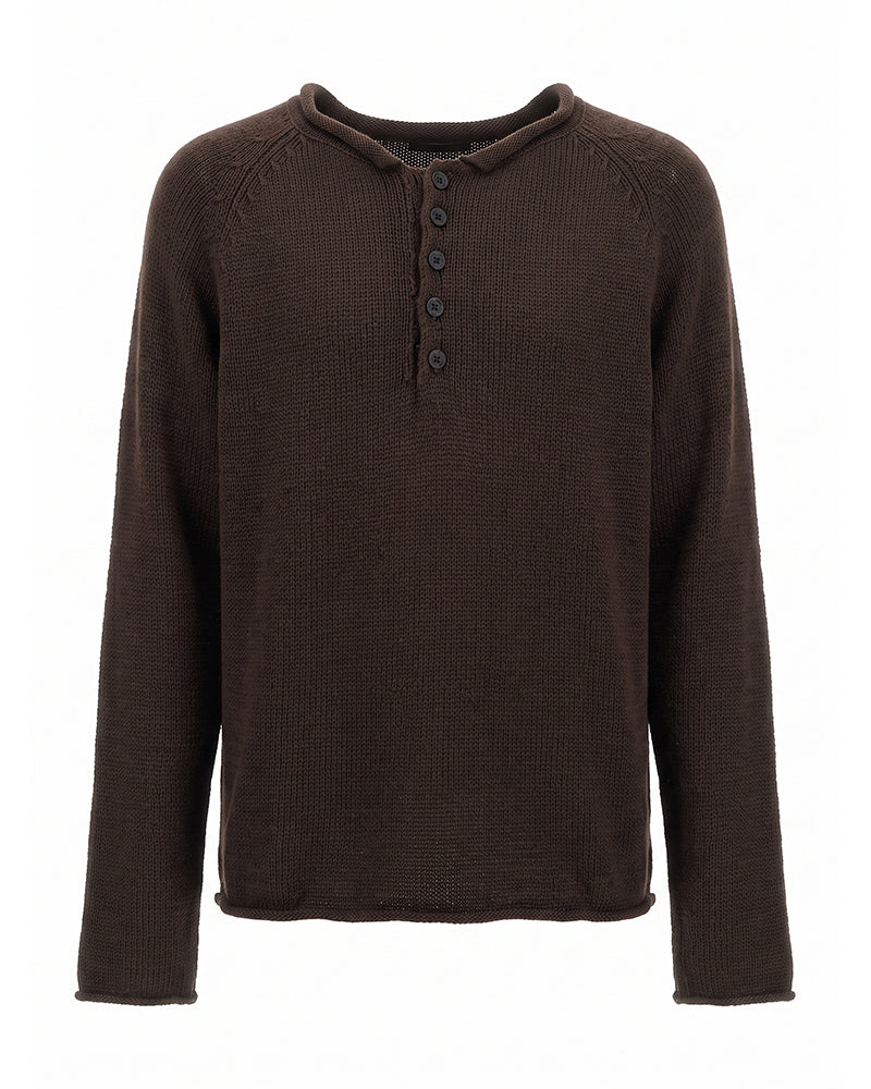 Wasteland Minimal Button Knit Sweater