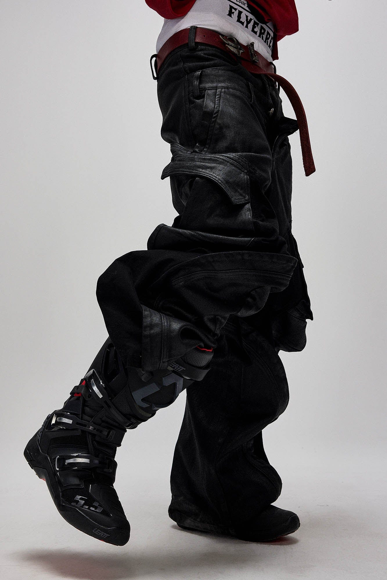 Dual-Waist Waxed Arc-Spliced Cargo Pants