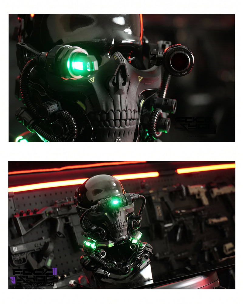 Cyberpunk Skull Half Face Mask