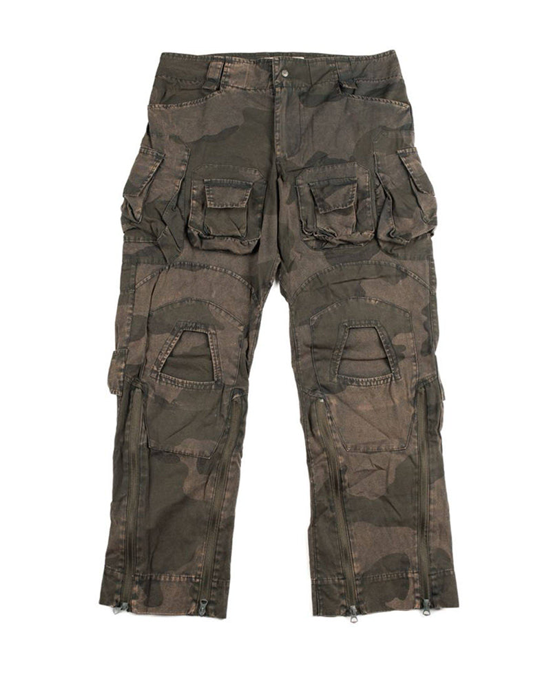 Tactical Camo Multi-Zip Cargo Pants