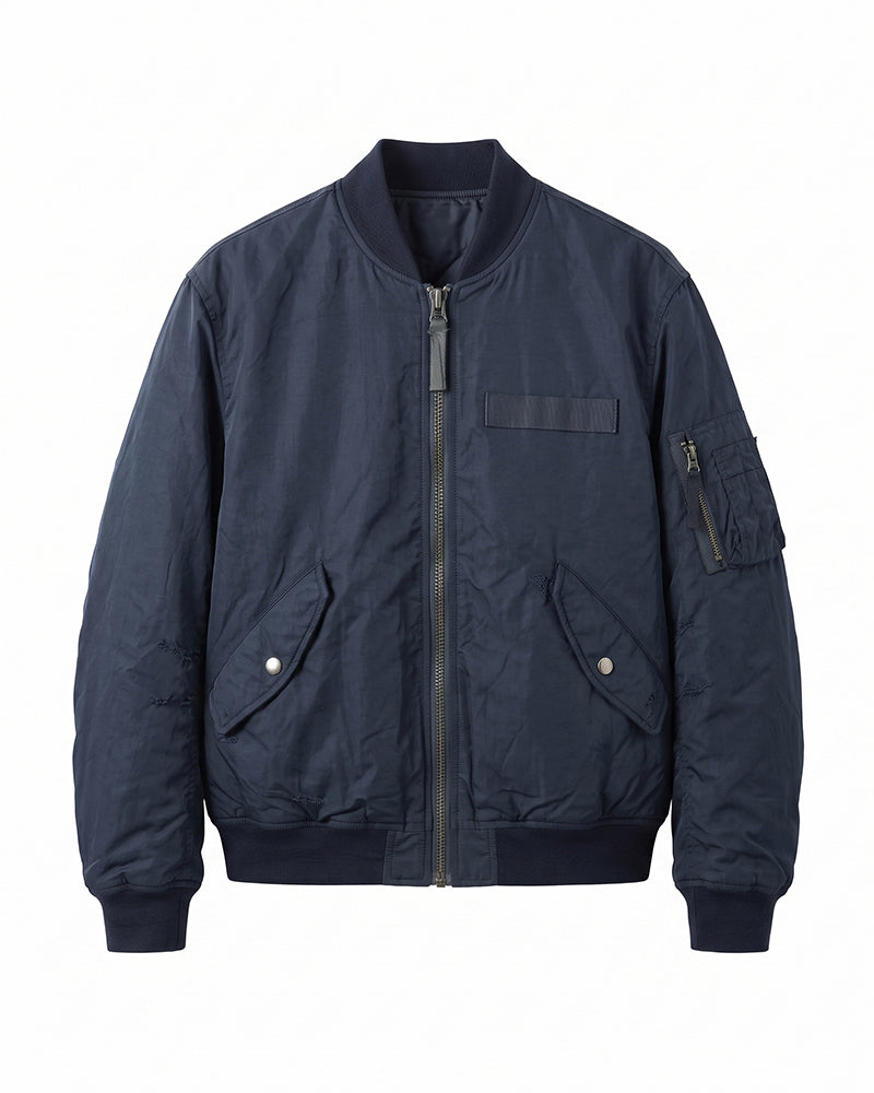 Post-Apocalyptic Washed Utility MA1 Bomber Jacket